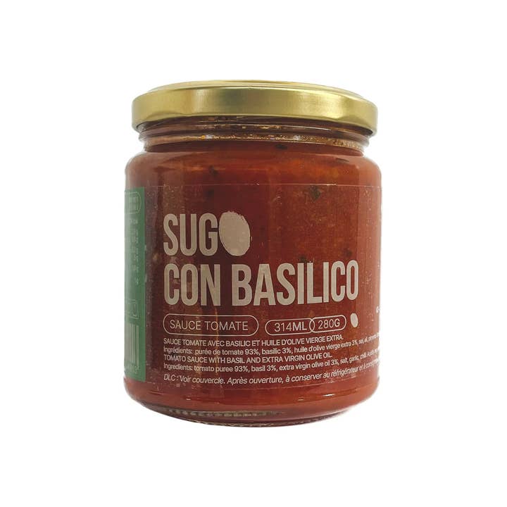 OLIO DI SERRA – Engroshandel Sauce – Sugo med basilikum - Tomatsauce med basilikum og ekstra jomfru olivenolie (280g)
