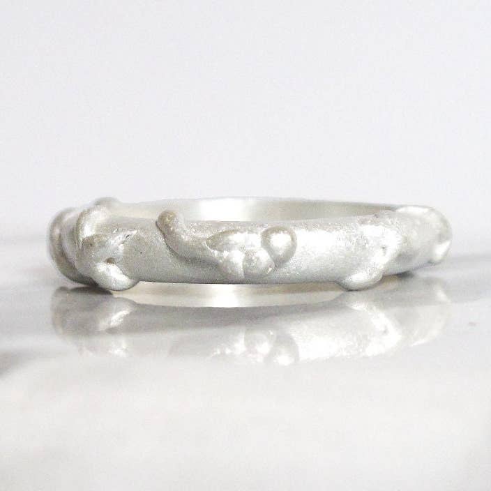 Ivy Leaf Ring in antieke stijl, vergulde druiven en wijnstok voor wholesale door idiliusjewelry