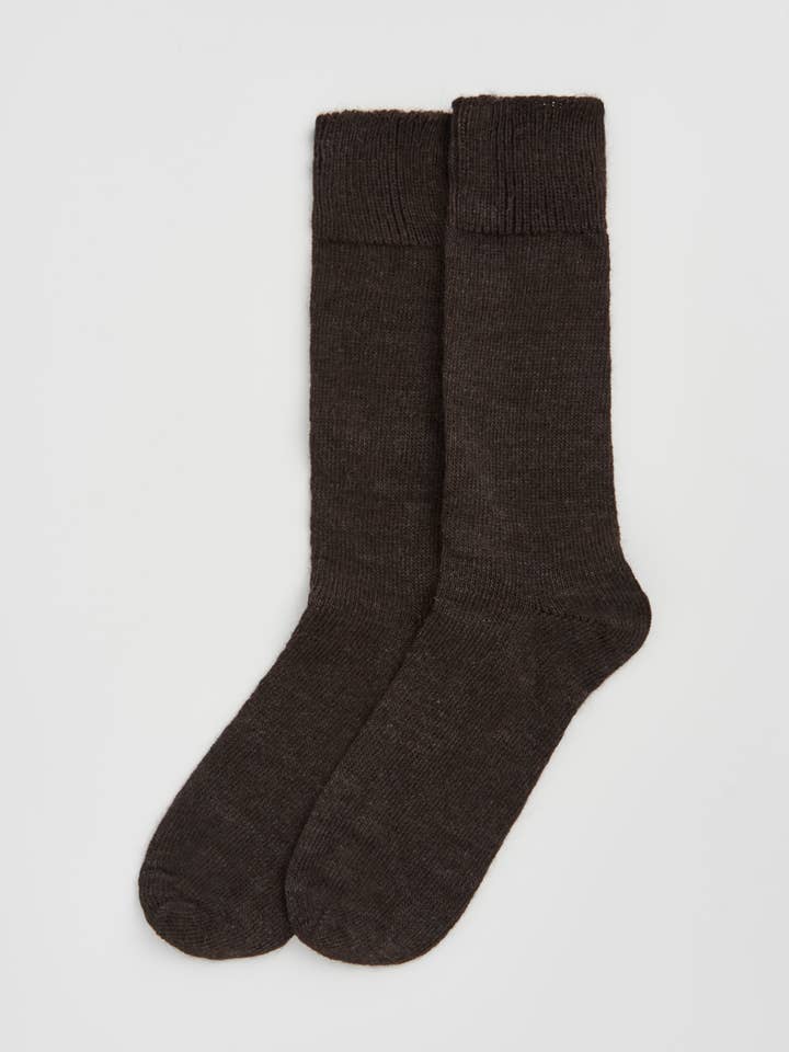 Bitter Chocolate Brown Alpaca Socks for wholesale by Pairs Socks