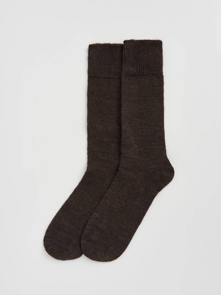 Bitter Chocolate Brown Alpaca Socks for wholesale by Pairs Socks