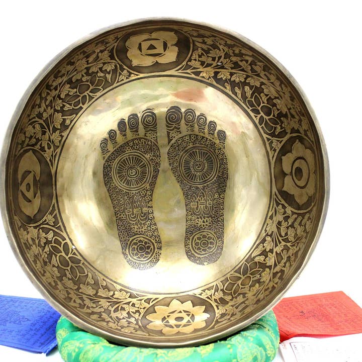 16 tums Buddha Fot Tibetansk Sjungande Skål: Handgjord Meditationsskål för wholesale av NadaYoga