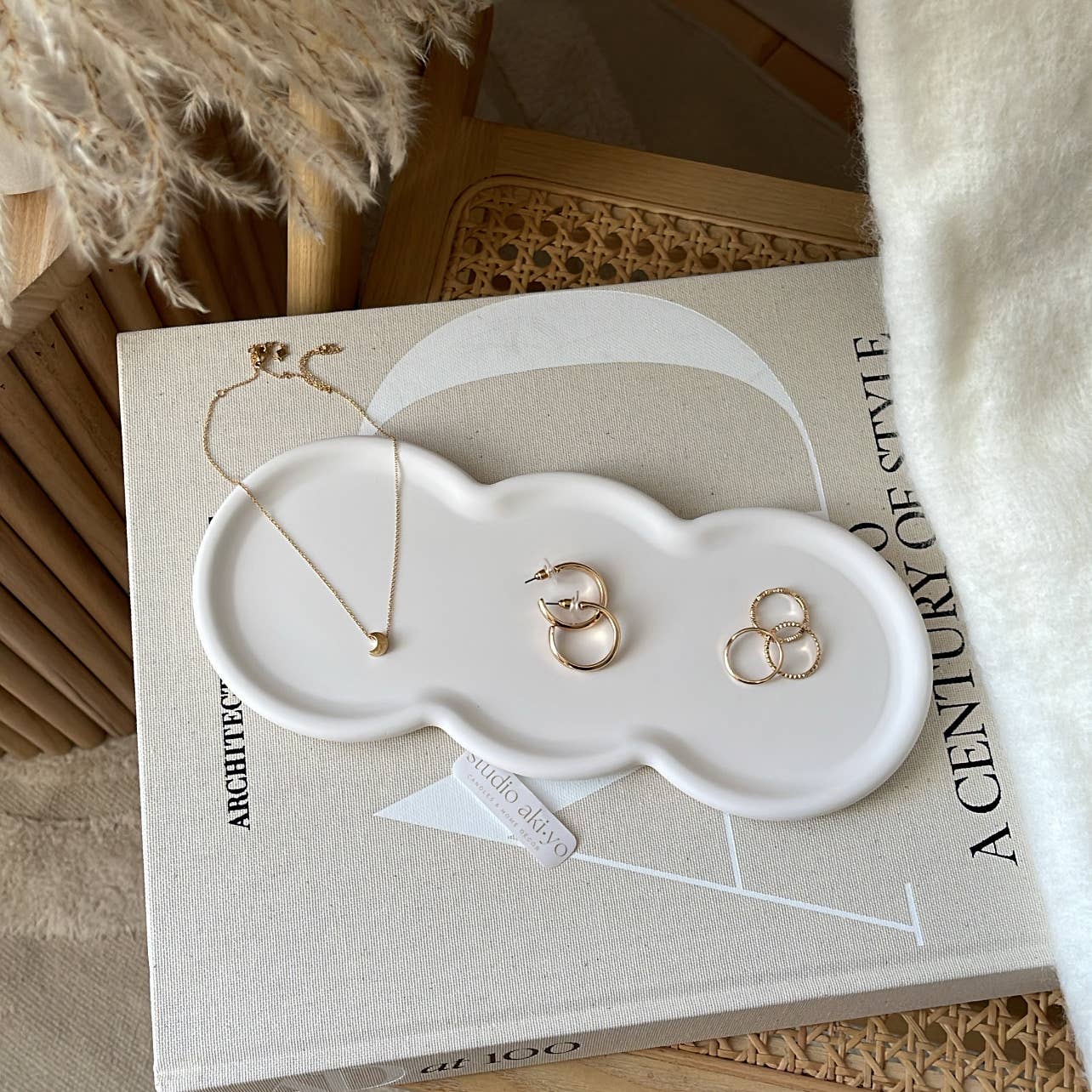 Studio Akiyo - Wholesale Jewelry Dish - Large Wavy Trinket Tray | Tabletop Decor | Decorative Tray8