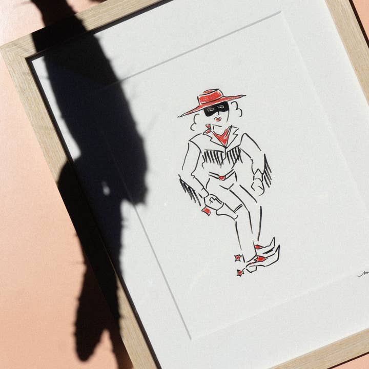 Mel K. Olrich Art - Wholesale Art Print - Western illustration, modern cowgirl wall decor, art print2