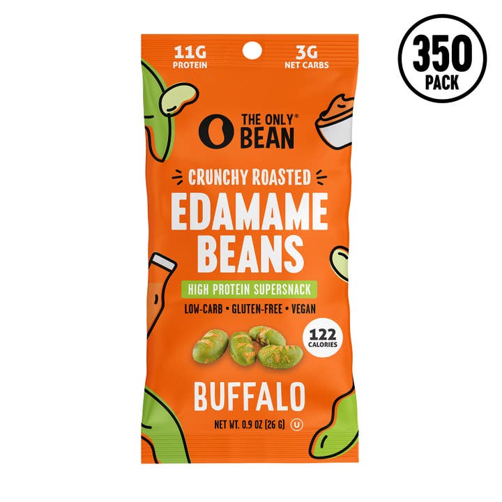 Crunchy Roasted Edamame Buffalo - 0.9oz (350 pack) for wholesale by The Only Bean