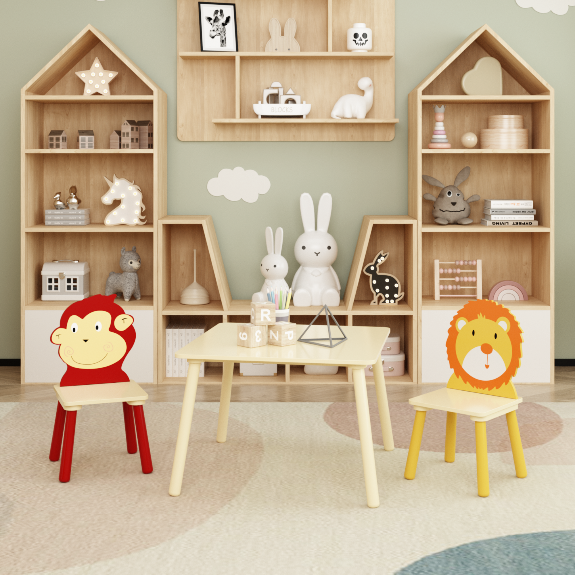 39F Inc. - Wholesale Chair - Kids - Kids Animal-Themed Table and Chair Set, Adorable Design5
