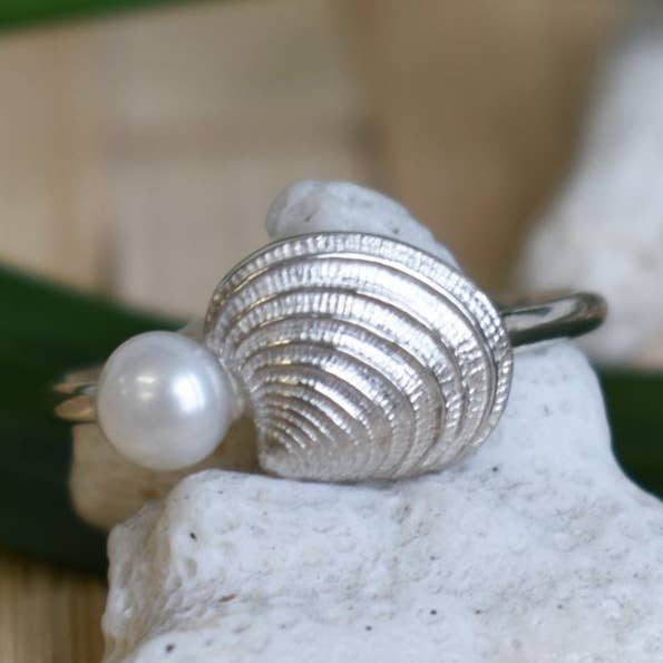 Anello con perla smerlata per la vendita all'ingrosso da parte di Kinkel Jewellery