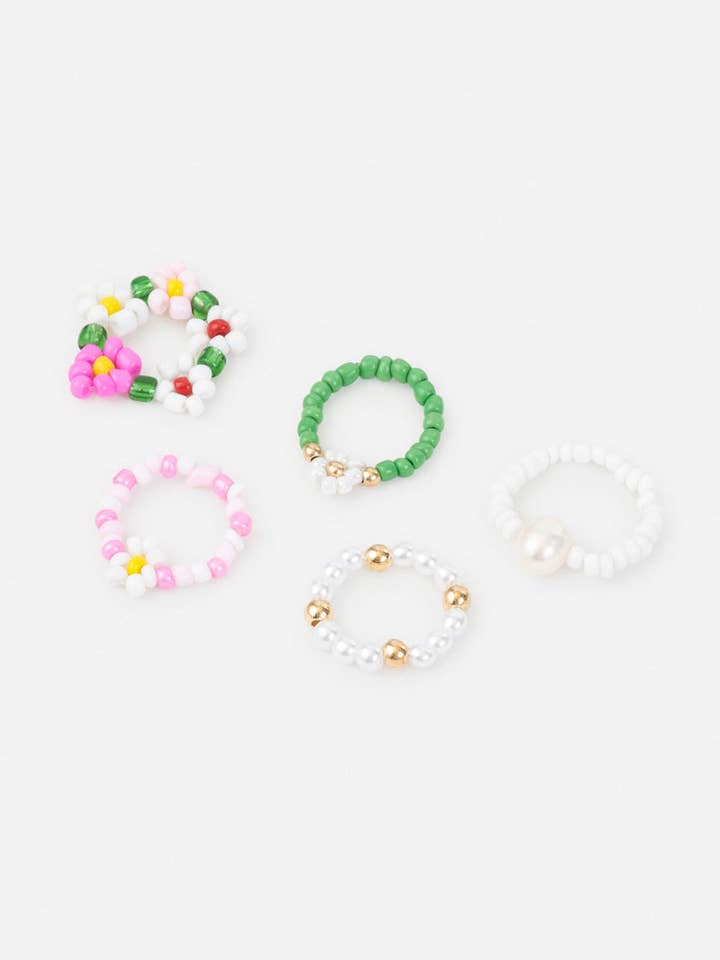 Set de anillos con cuentas de jardín para venta al por mayor de Elevated Faith