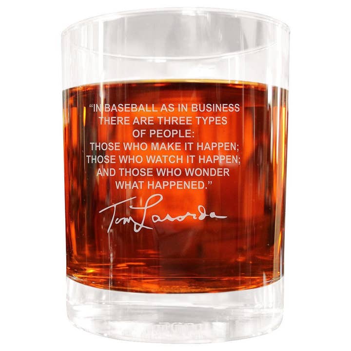 Bear Bryant berömda citat italiensk kristall whisky glas för wholesale av Famous Whiskey Glasses
