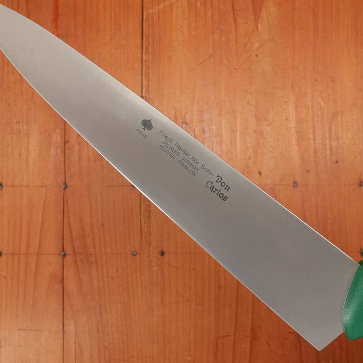 Bernal Cutlery - Vente Couteau de cuisine/multi-usage - Couteau de chef étroit Friedr Herder Don Carlos de 10,25 po, vert inoxydable1