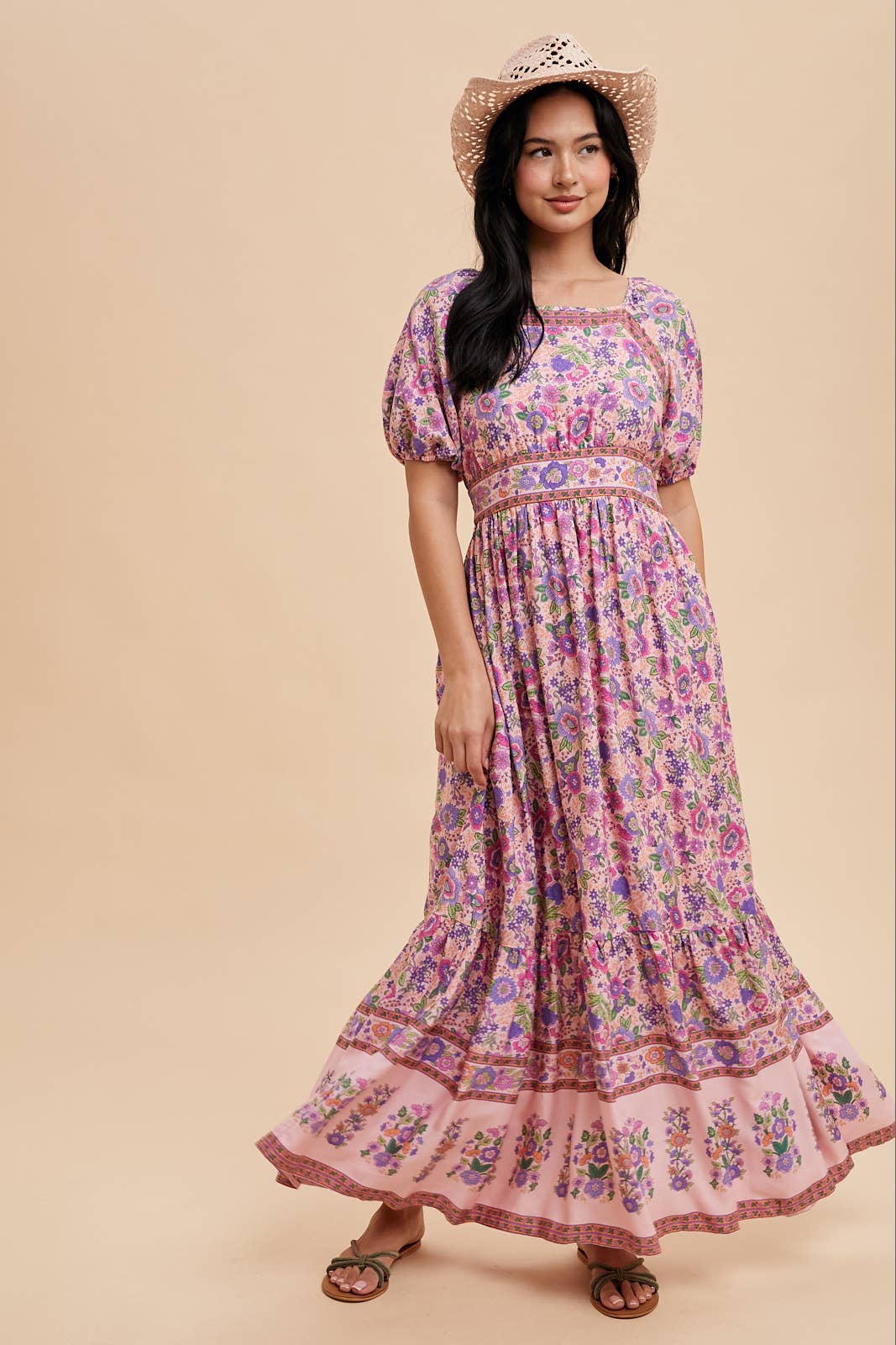 In Loom - Wholesale Dress - Women's - BORDER PRINT MAXI DRESS3