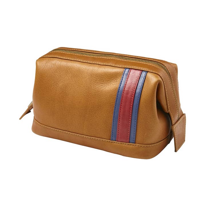 Racer Leather Toiletry Case for wholesale by Clava Leathergoods and Accessories