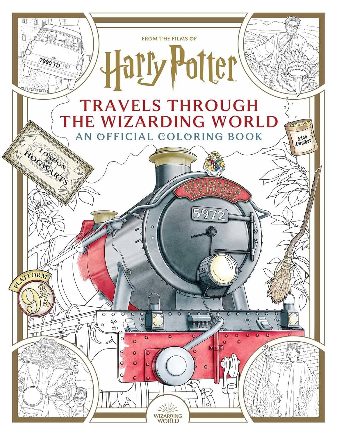 Cardshouse - Wholesale Coloring & Activity Book - Adult - Harry Potter:Travels Through the Wizarding World Coloring0