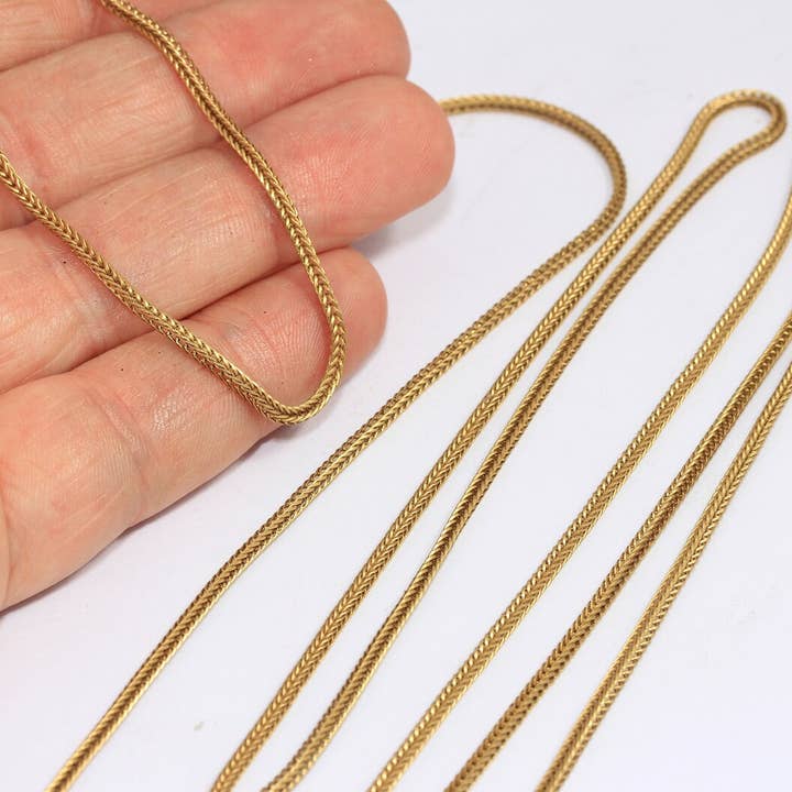 1,7 mm rå mässing orm kedja, stickade kabelkedjor, BXB50 för wholesale av QueenJewelryM