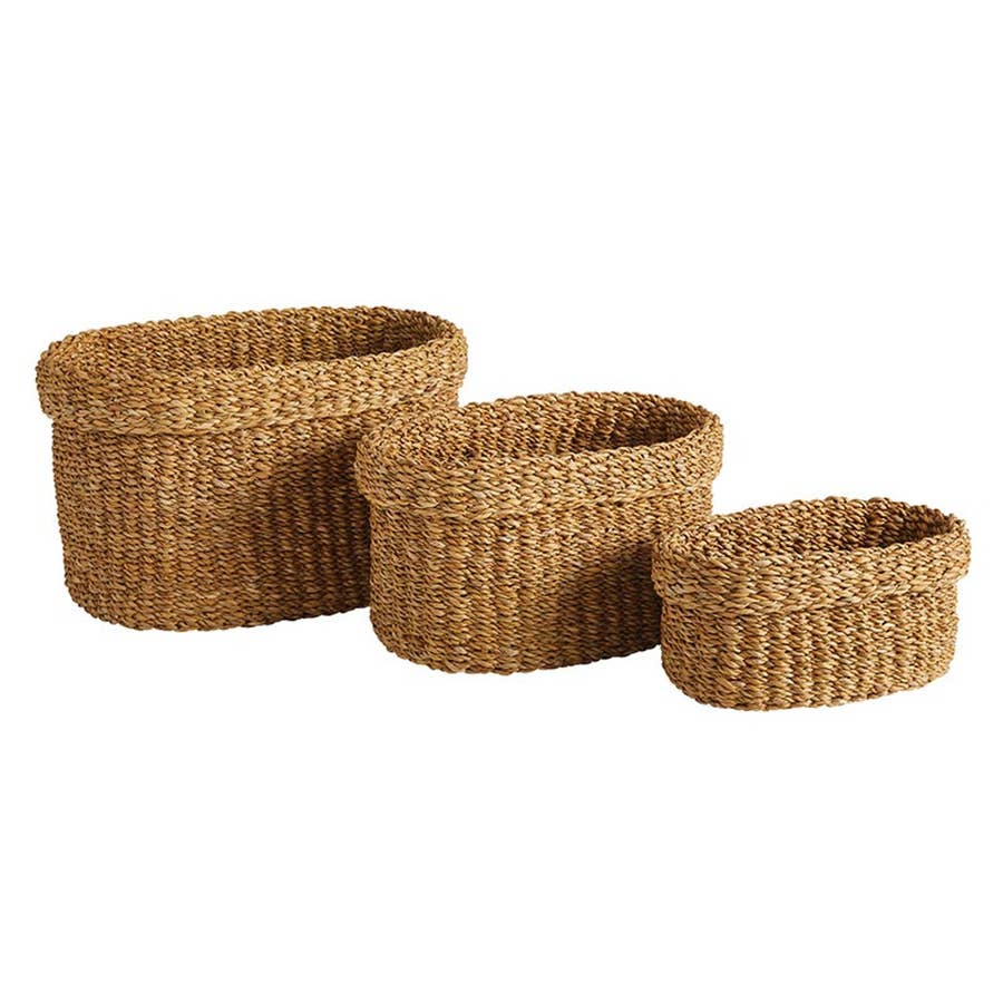 Round Wicker Gift Basket, Set of 3