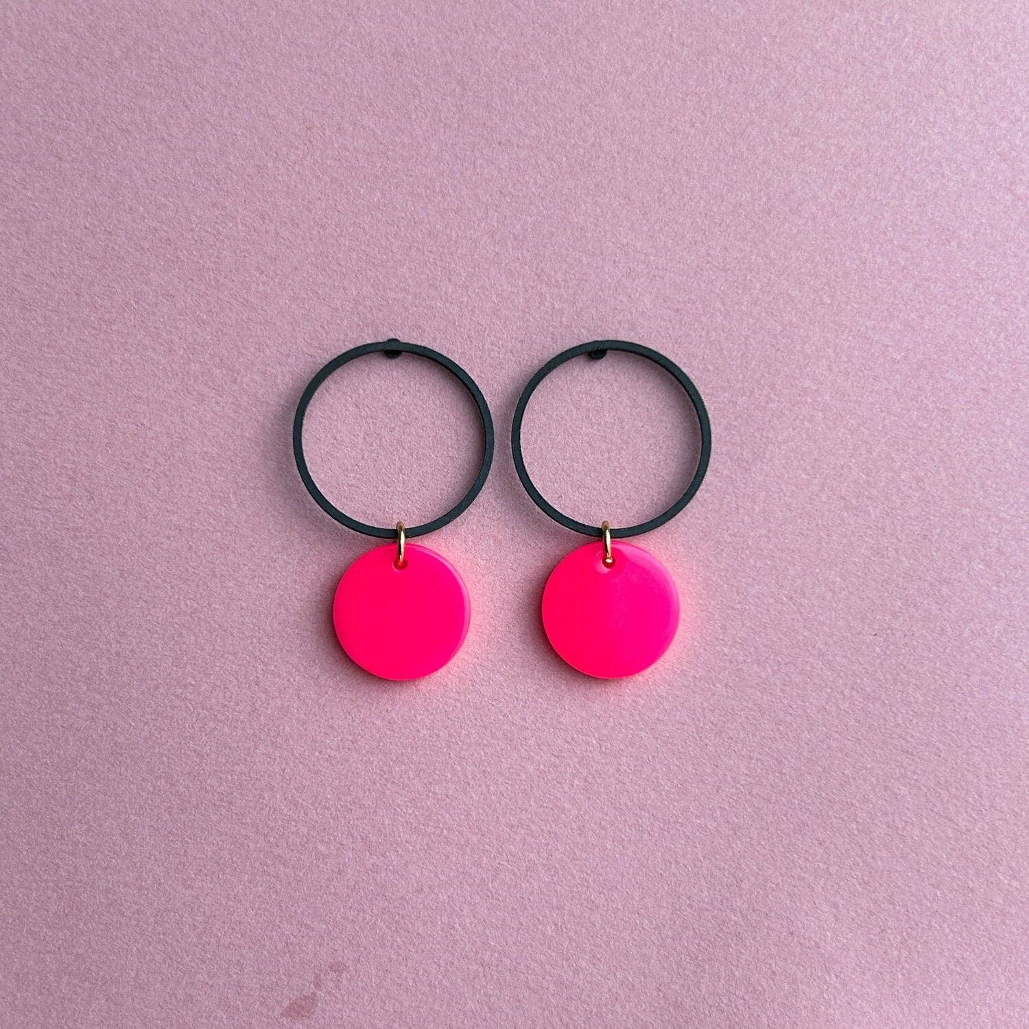Hermoosa - Wholesale Dangle Earrings - Statement Earrings *NEON CIRCLE*4