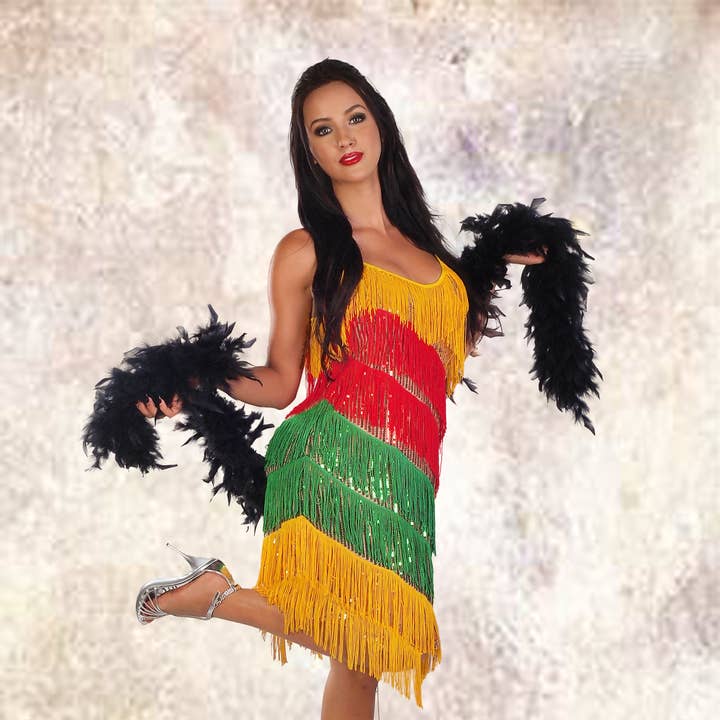 2322 Flapper Dress Multi Pride Rainbow for wholesale by Western Fashion