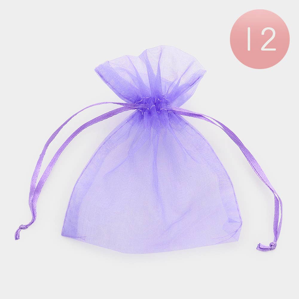 Sensibling Corp. - Vente Pochette cadeau - 12PCS - 4 X 5 Sacs Cadeaux en Organza avec Ruban10
