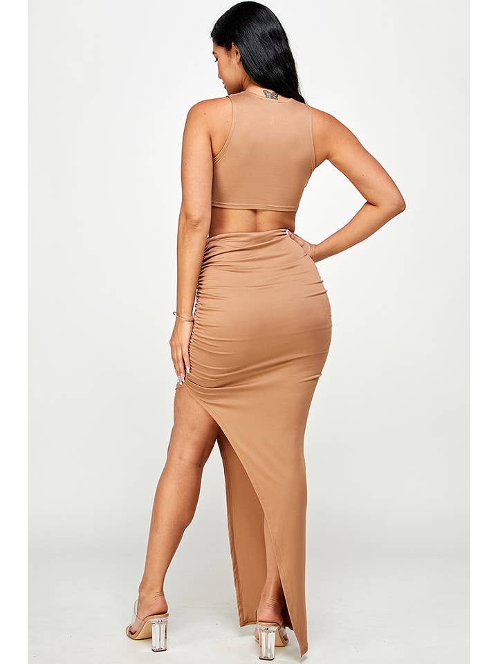 Spring Haze Inc. - Wholesale Hemd- en rokset - Dames - 😍 Crop top en rok met split aan de zijkant 😍