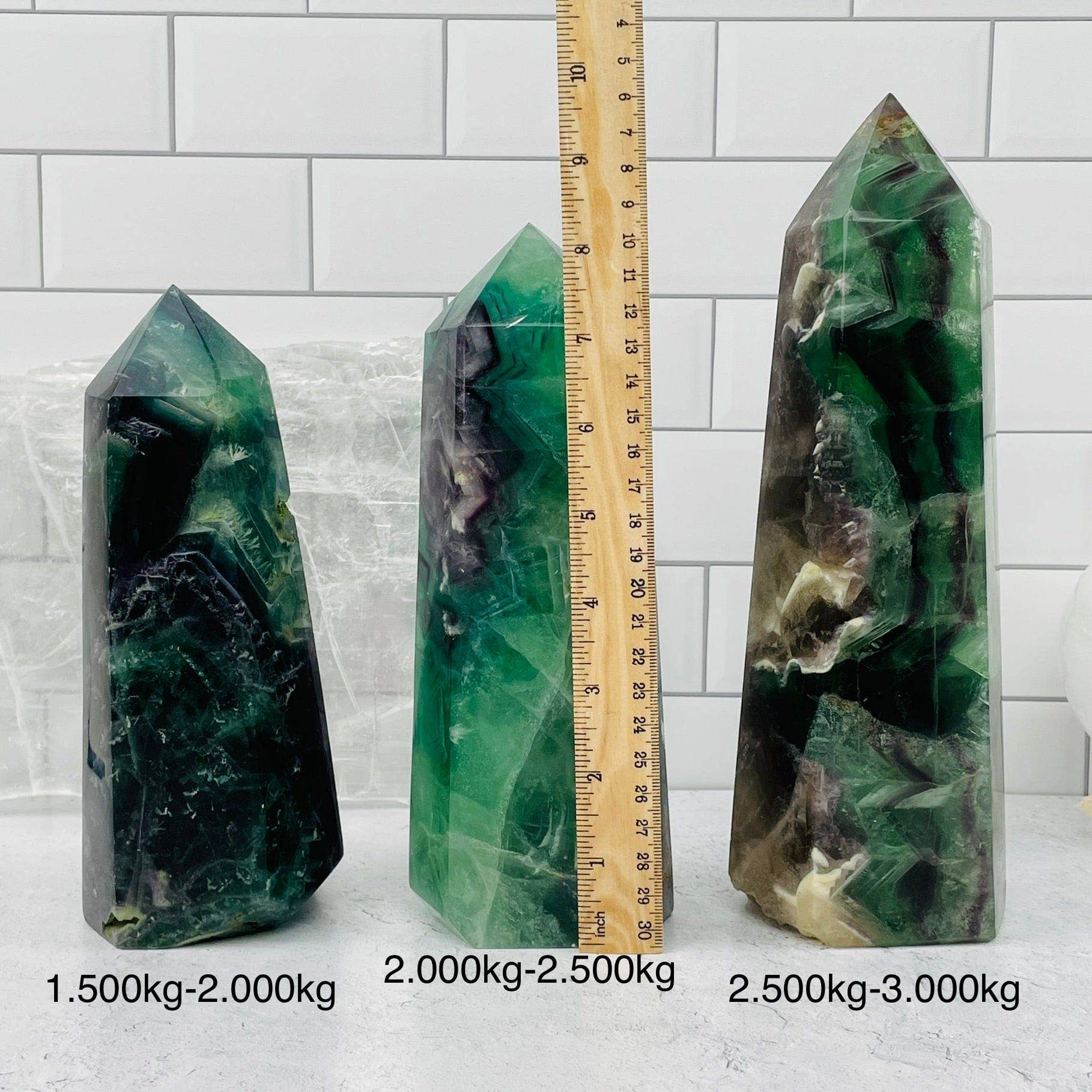 Rock Paradise - Wholesale Spiritual Stone/Crystal - Crystal Rainbow Fluorite Polished Point Towers - By Weight3
