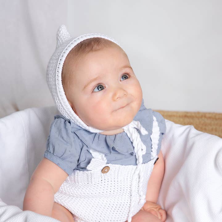 Camisita Plumeti Azul manga corta for wholesale by Sweetpea