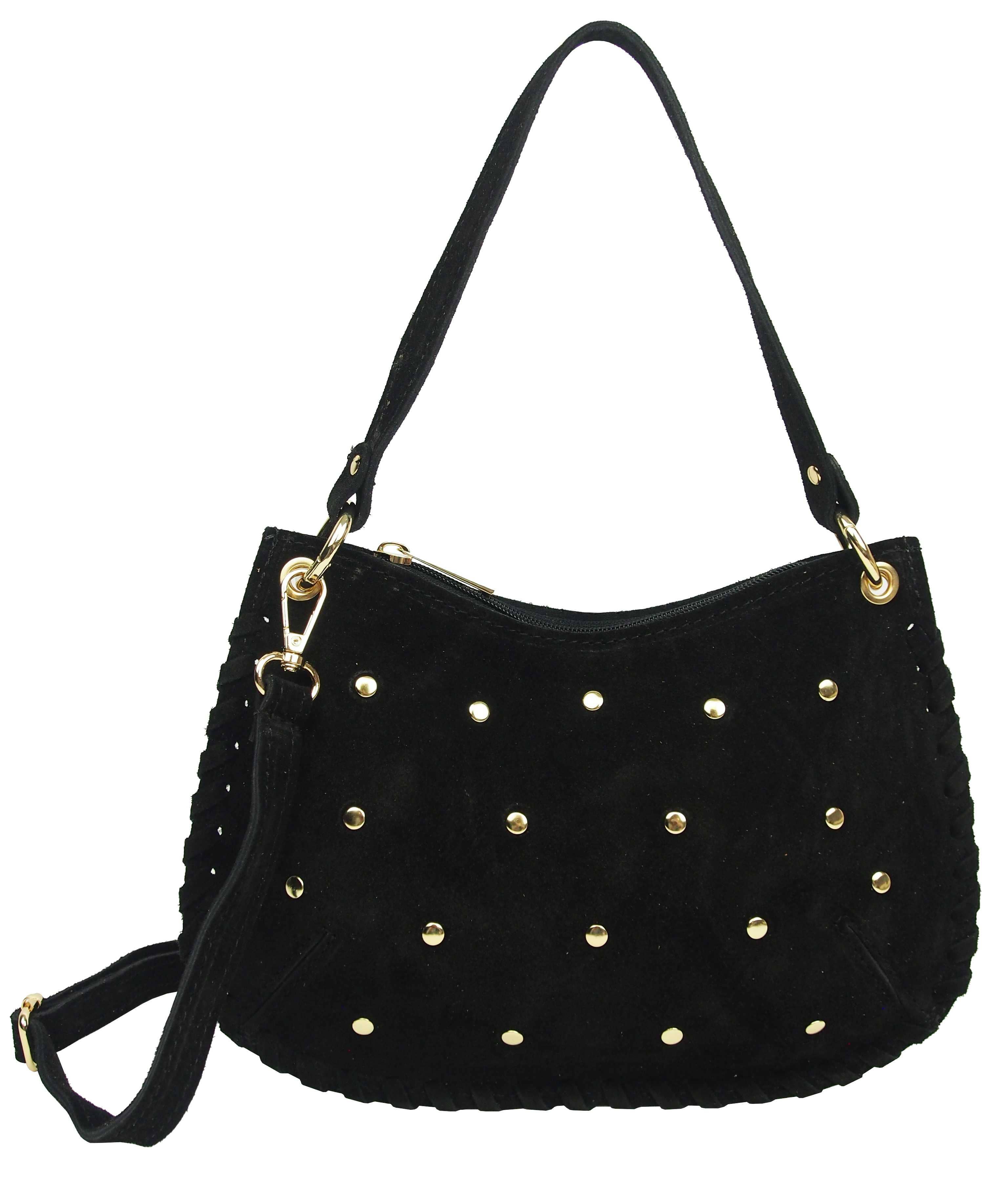 Anais - Vendita all'ingrosso Tracolla - Donna - Borsa a spalla Anna 61001 in pelle scamosciata con borchie6