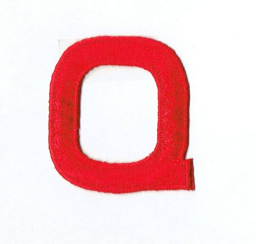 Wholesale Applique - Wholesale Patch - 2” Alphabet Red Letters - Block Style16