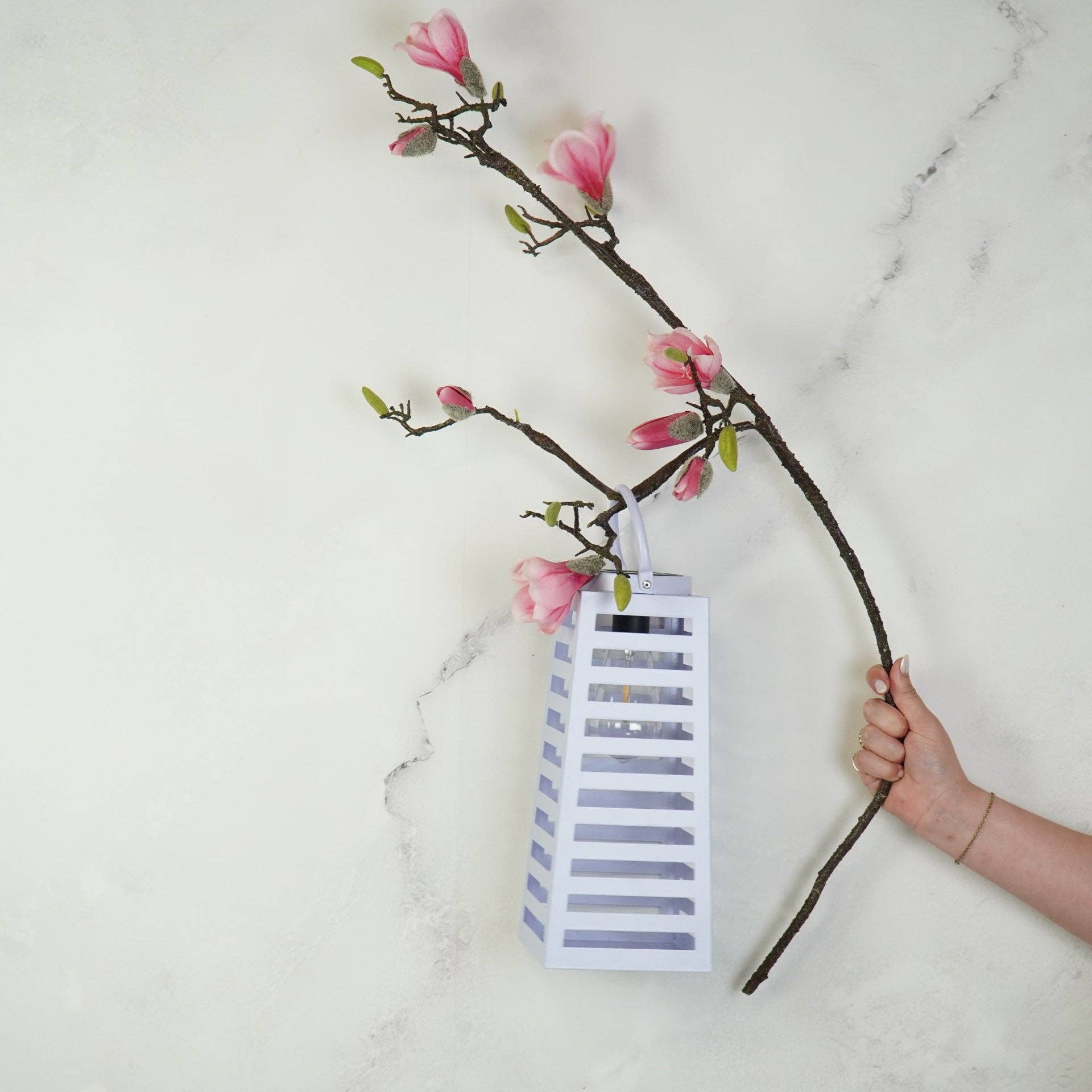 Housevitamin bv - Wholesale Lantern - Lamp- Lantern - Solar - Metal - Lila - 14x32,5cm4