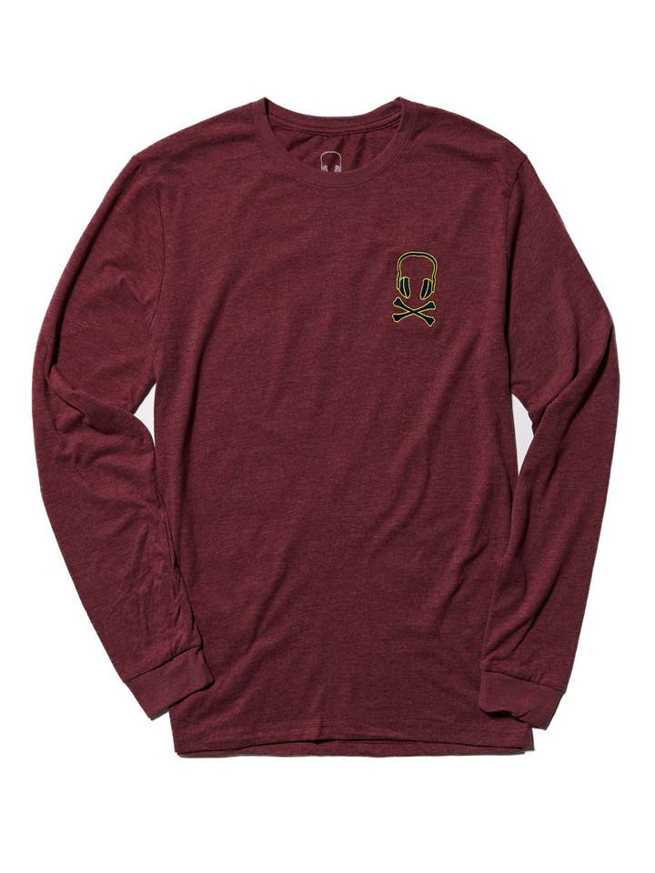 BADASS IDOL EMBROIDERED LONG SLEEVE SUEDED T-SHIRT for wholesale by SOUNDOFF