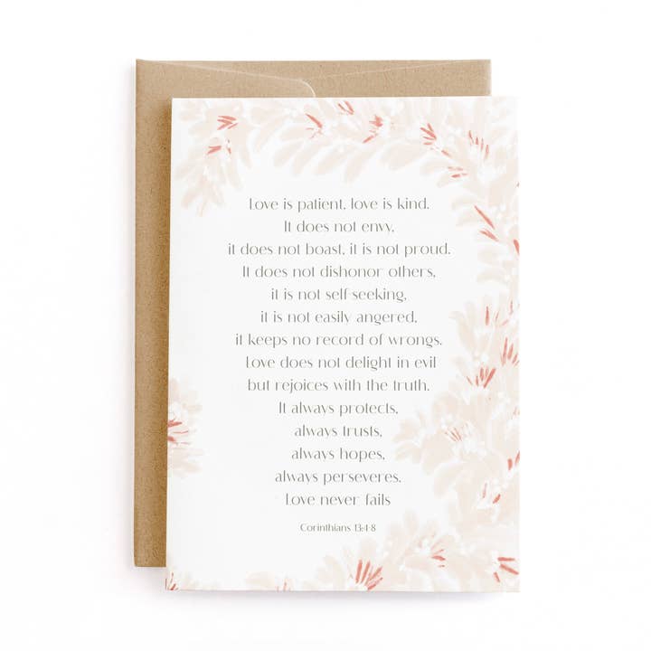 Love Is Patient, Wedding - Religious Greeting Card for wholesale by Minted