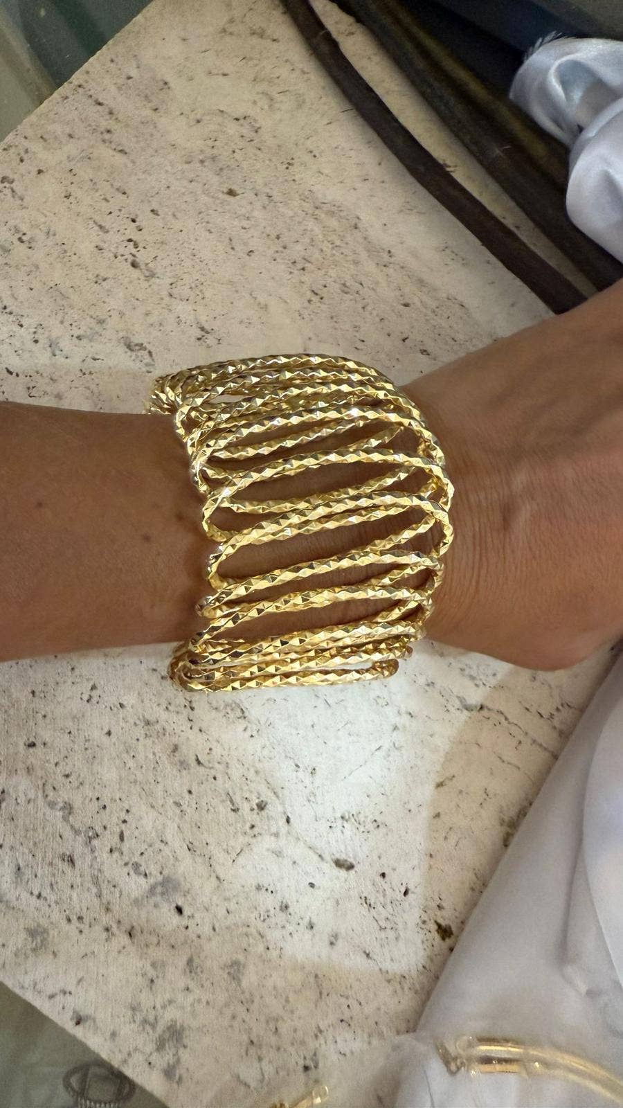 BUBU BY TEKIN SHOP - Wholesale Cuff Bracelet - Braided Wide Cuff gold plated0