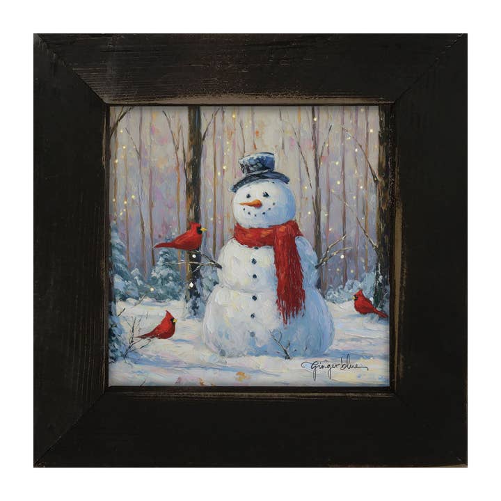 ginger blue - Wholesale Christmas Wall Art - Snowman with Cardinals4