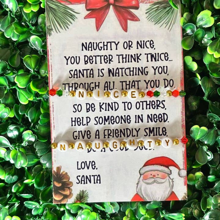 Naughty or Nice Bracelets for wholesale by Clover Cottage