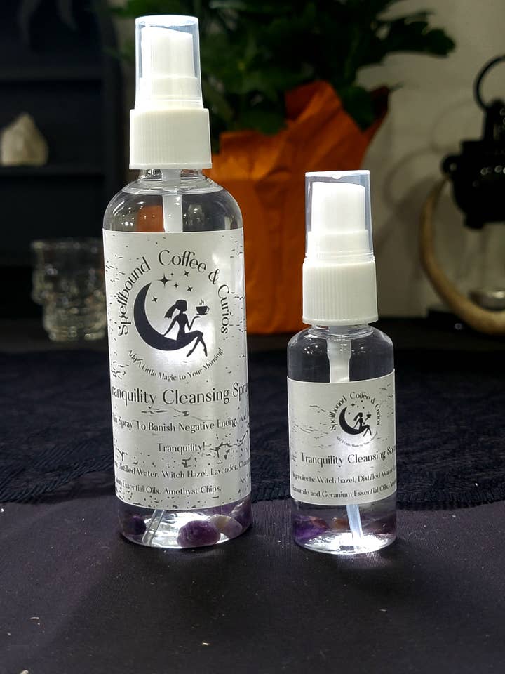 Spray nettoyant Tranquility pour la vente par Spellbound Coffee & Curios