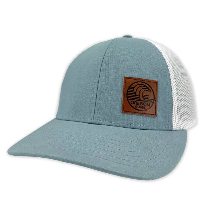 Oregon Coast Surf Ocean Waves | Curved bill snapback hat for wholesale by Little Bay Root