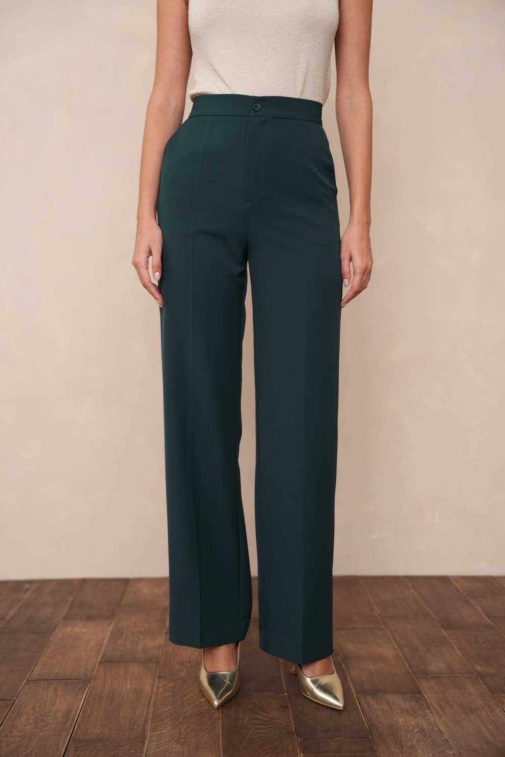 Attentif Paris - Vente Pantalon – femme - [Timeless] Pantalon unie coupe droite27