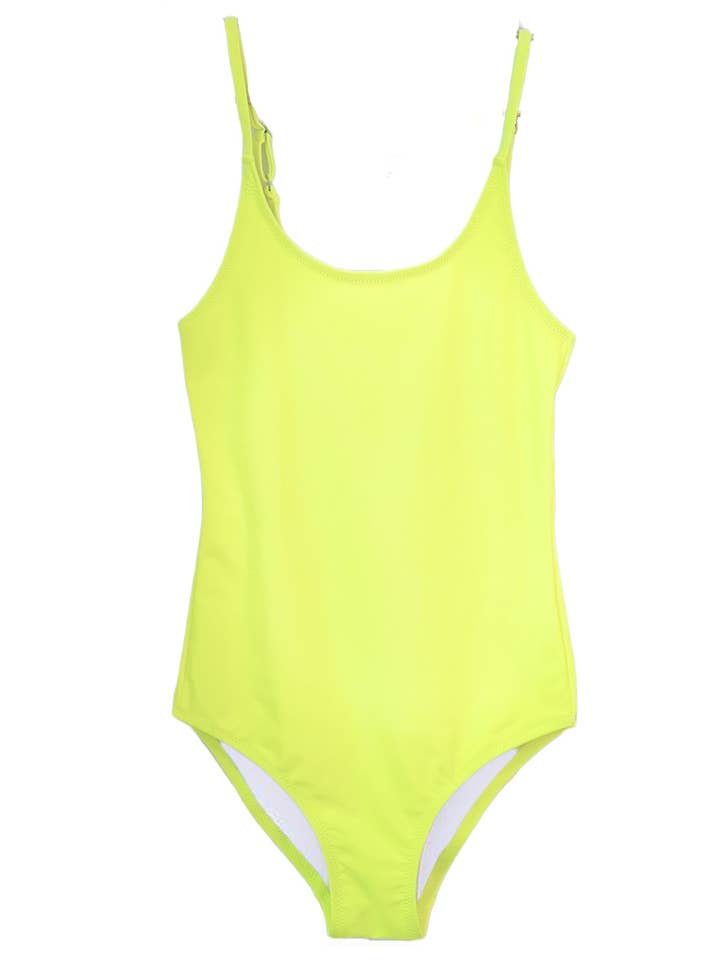 Stella Cove - Wholesale One Piece Swimsuit - Kids - Neon Yellow Swimsuit1