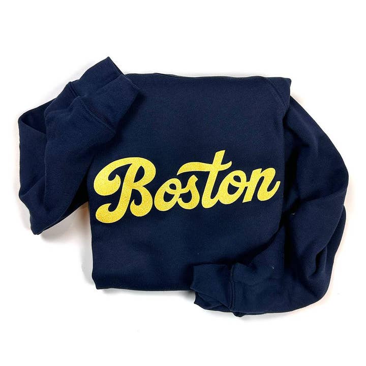 Navy Boston Sweatshirt for wholesale on Faire