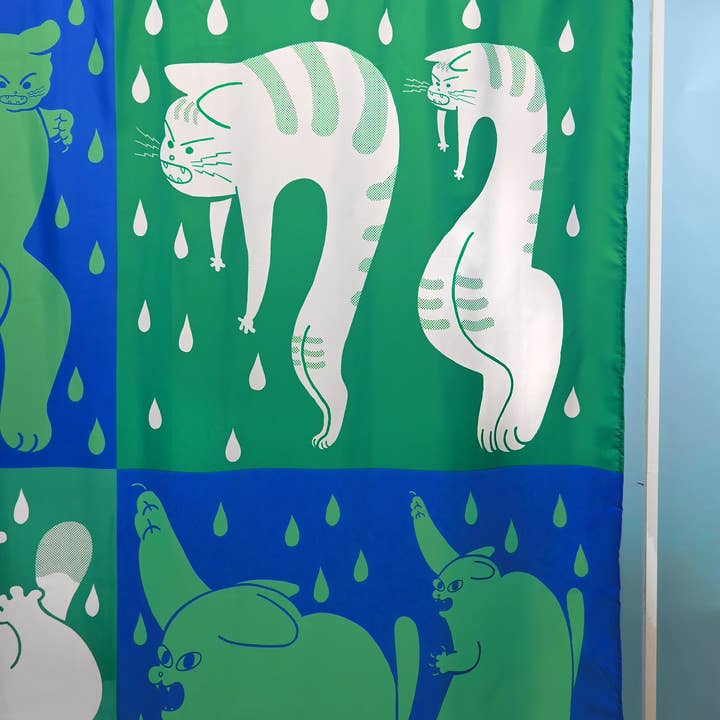 Natali Koromoto - Wholesale Shower Curtain - "DRY CATS" Shower curtain8