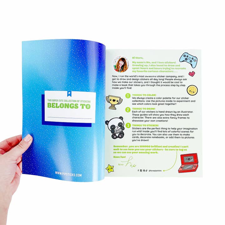 Pipsticks - Wholesale Sticker - Draw-Along Gaming Sticker Book1