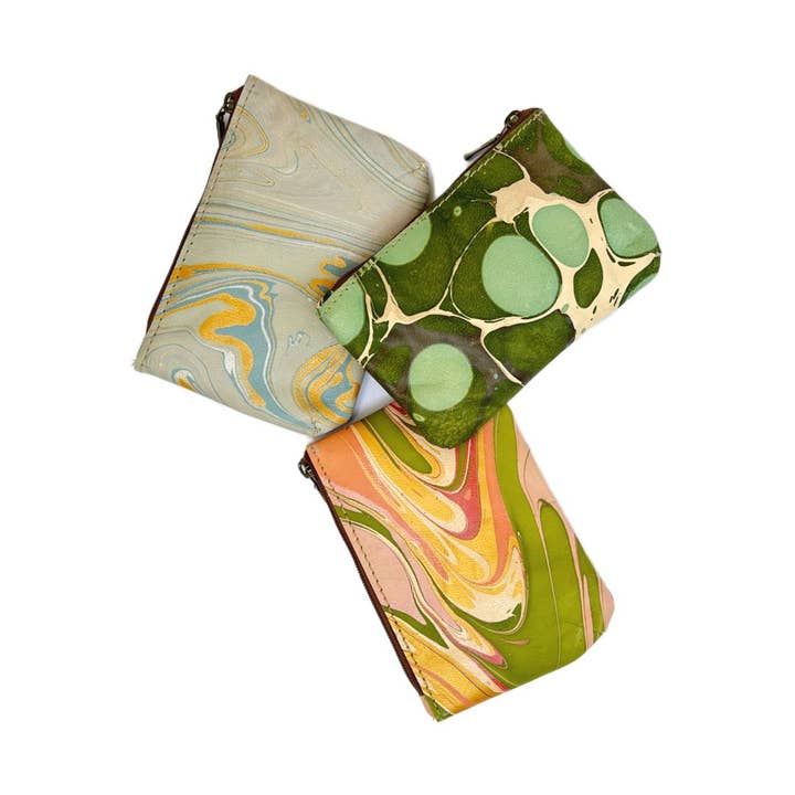 Mini Pouch Marbled Leather for wholesale by STUDIO CALEIDOSCOPE
