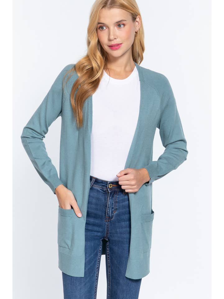 42POPS – Großhandel Strickjacke – Damen – „,... SI-21342 RAGLAN-SLV OFFENE PULLOVER-STRICKJACKE9