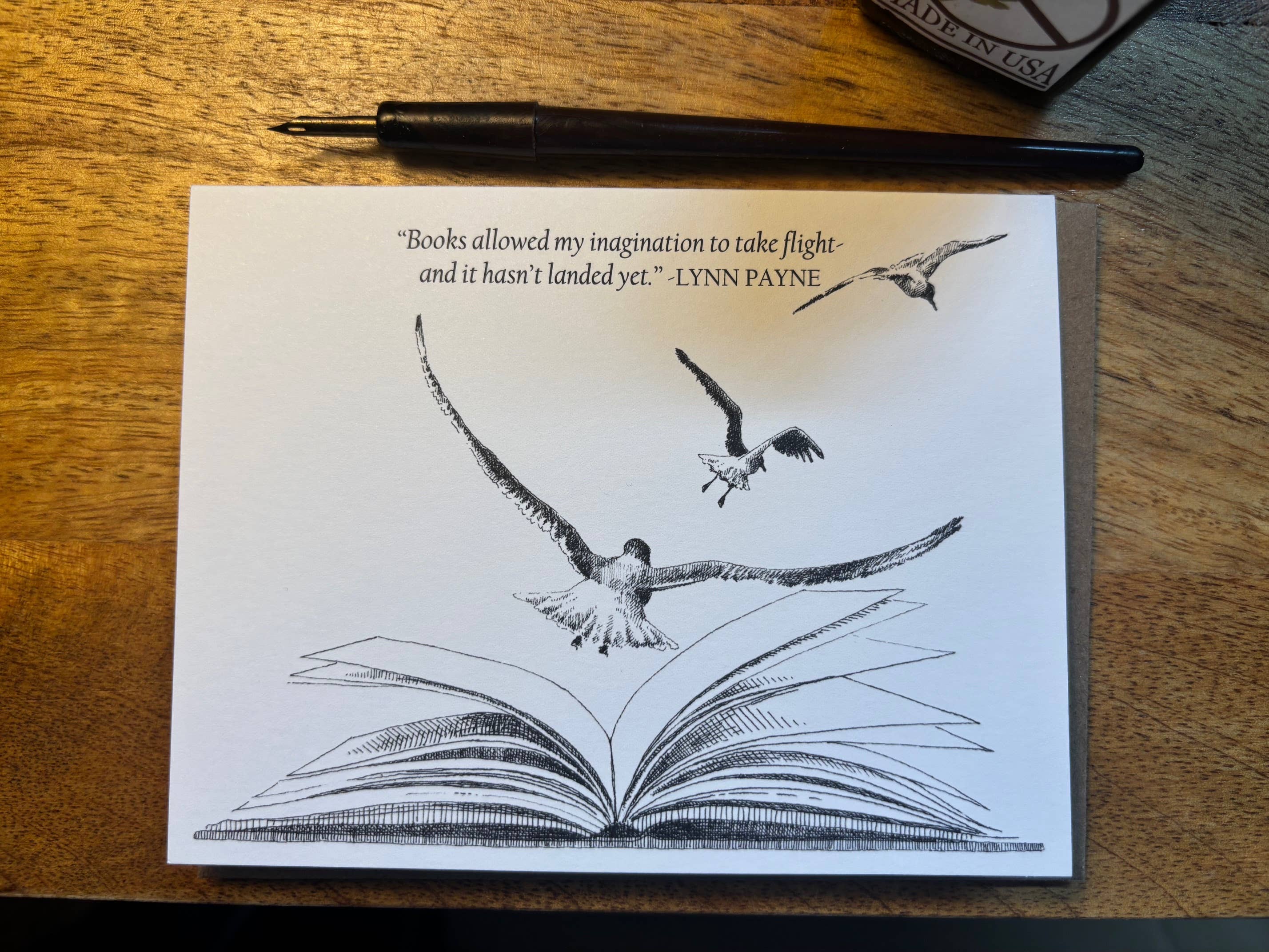 Karen Ritz Cards - Wholesale Everyday Greeting Card - Books & Beasts Birds Book Fun Notecard1