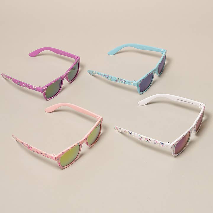 ASSORTED COLOR Kids Colorful Butterfly Pattern Sunglasses for wholesale on Faire