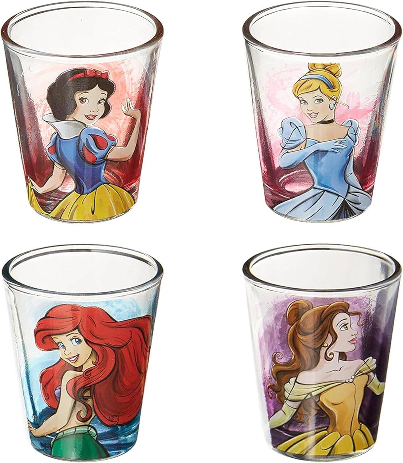 AJ TOYS & GAMES - Wholesale Drinking Glass/Cup - Disney Princess Mini Glasses, 4 Pack - 1.5 oz. 0