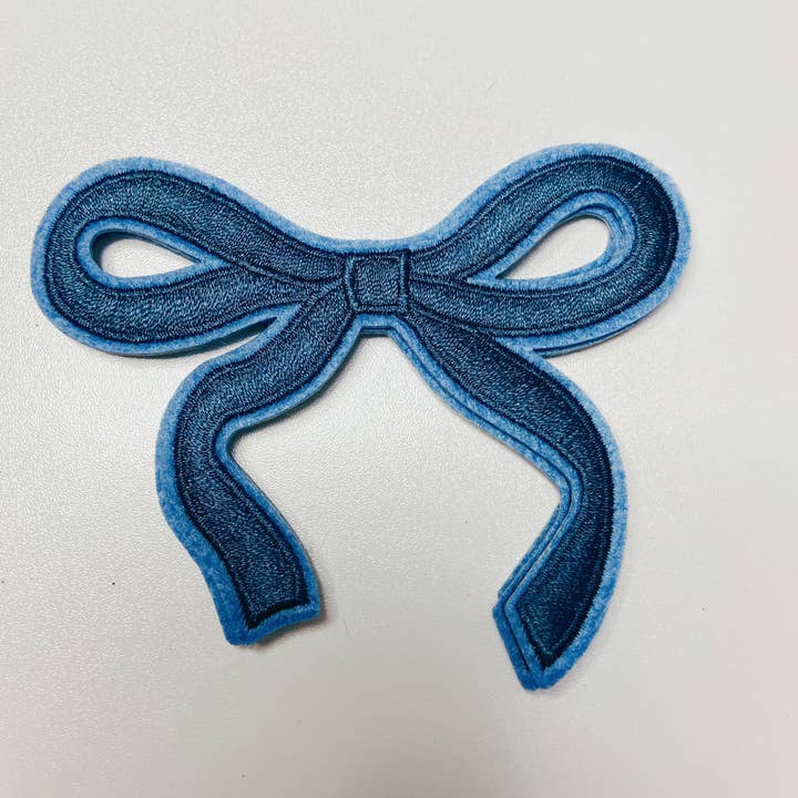 TEELUX - Wholesale Patch - 3.75" Embroidered Bows (Choose your color) - Embroidered Hat Patch