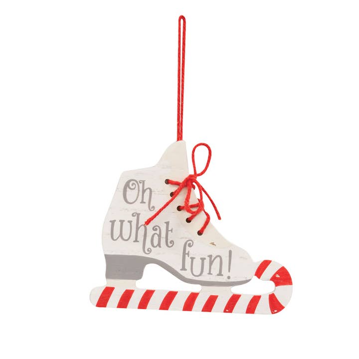Bright Ideas - Wholesale Ornament - Oh What Fun Ice Skate Wood Ornament