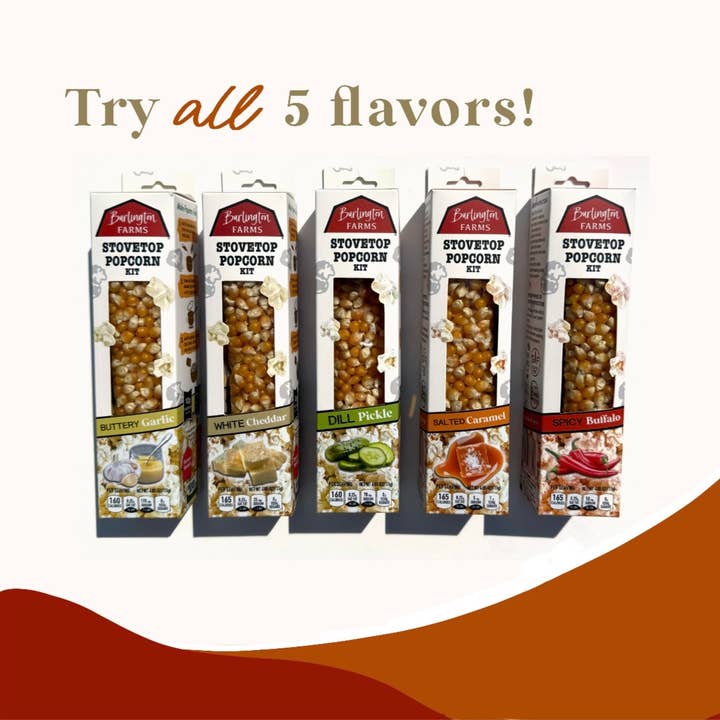 Poppin' Cobs Popcorn - Wholesale Popcorn - Burlington Farms Stovetop Kernels - Dill Pickle Seasoning3