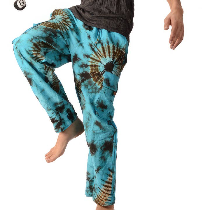 Rocket Man Tye Dye Pantalon cargo en coton pour la vente par Gypsy Rose
