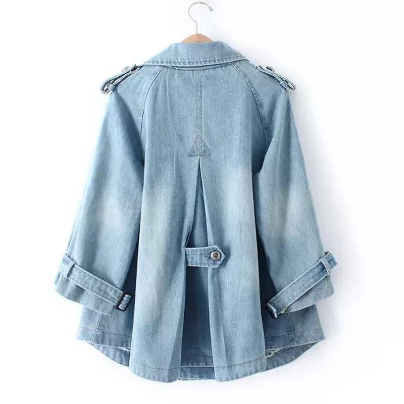 UZ Wholesale Store - Wholesale Denim Jacket - Women's - Double Breasted Loose Denim Jacket8
