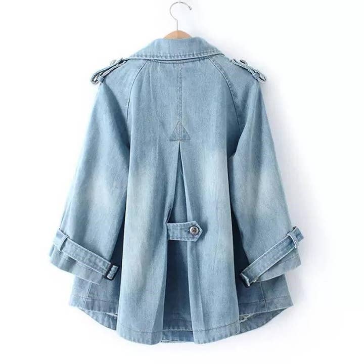 UZ Wholesale Store - Wholesale Denim Jacket - Women's - Double Breasted Loose Denim Jacket8